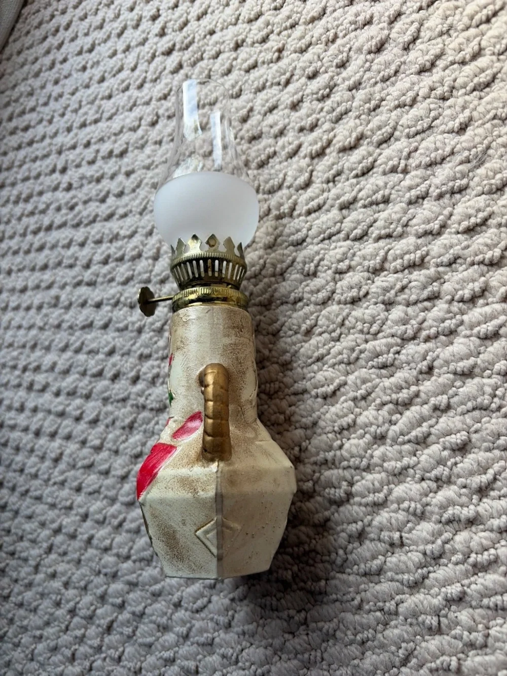 Vintage Japan Mini Totem Pole Oil Lamp GC